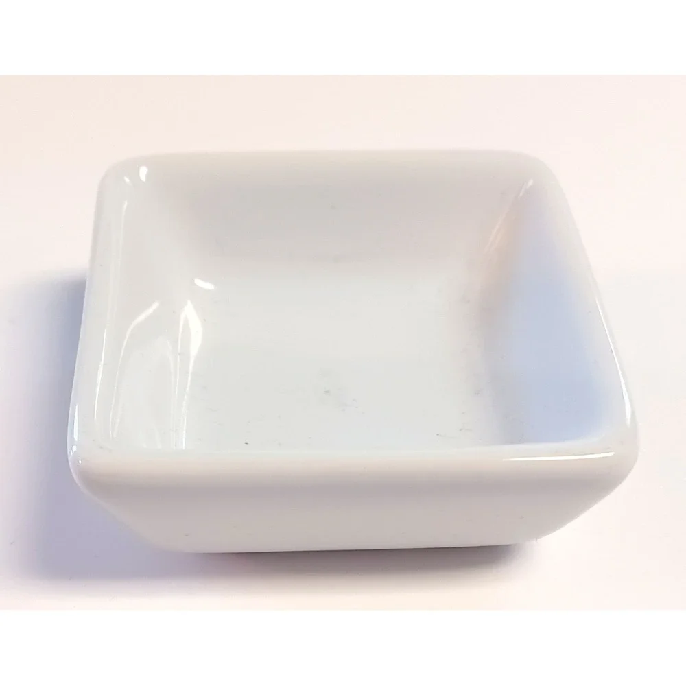 Pampered Chef White Square Ceramic Serving Bowl